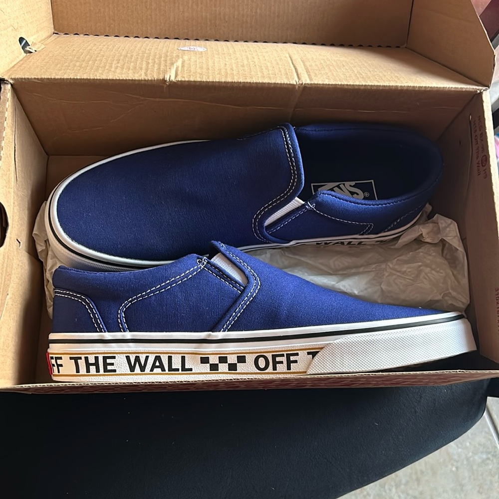 Slip on Vans. Classic and comfy new with tags never worn
